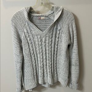 Cozy Gray Hooded Sweater